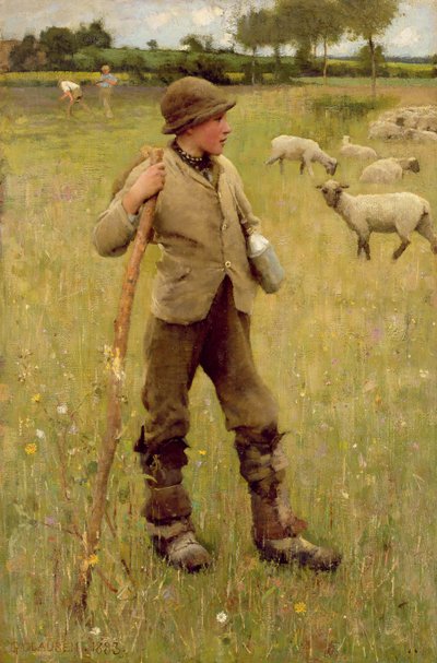 羊飼いの少年、1883 作： George Clausen